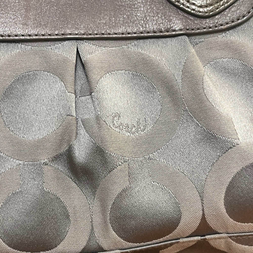 Coach Madison Op Art Dark Grey Sabrina Satchel - Picture 7 of 16